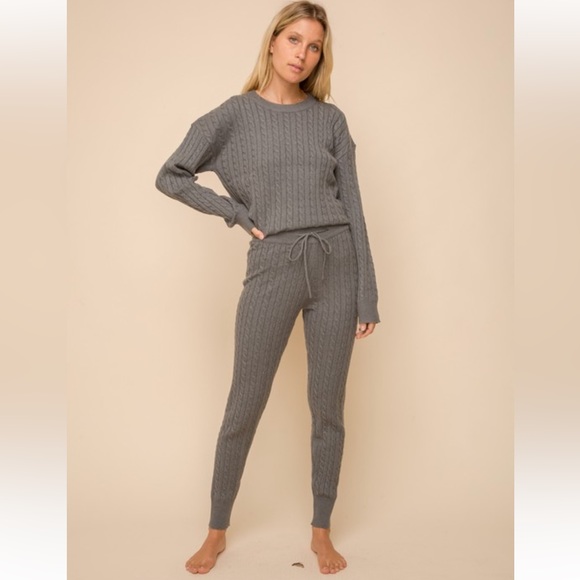 🆕Sweater Knit Pant Leggings Only Charcoal Gray S, M & L Available - Picture 2 of 4